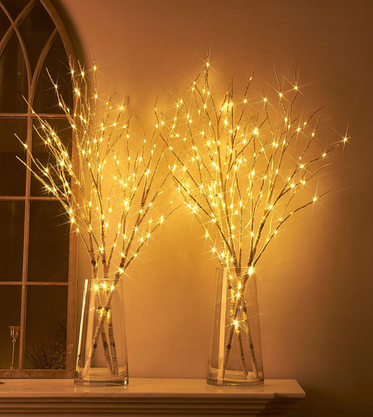 LED White Birch Branch